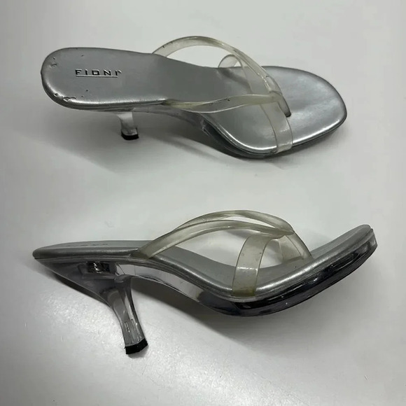 Vintage  High Heel Shoes LED Light Up Clear PlasticOpen Toe Y2K Rave Dancer 8.5 - Picture 1 of 9